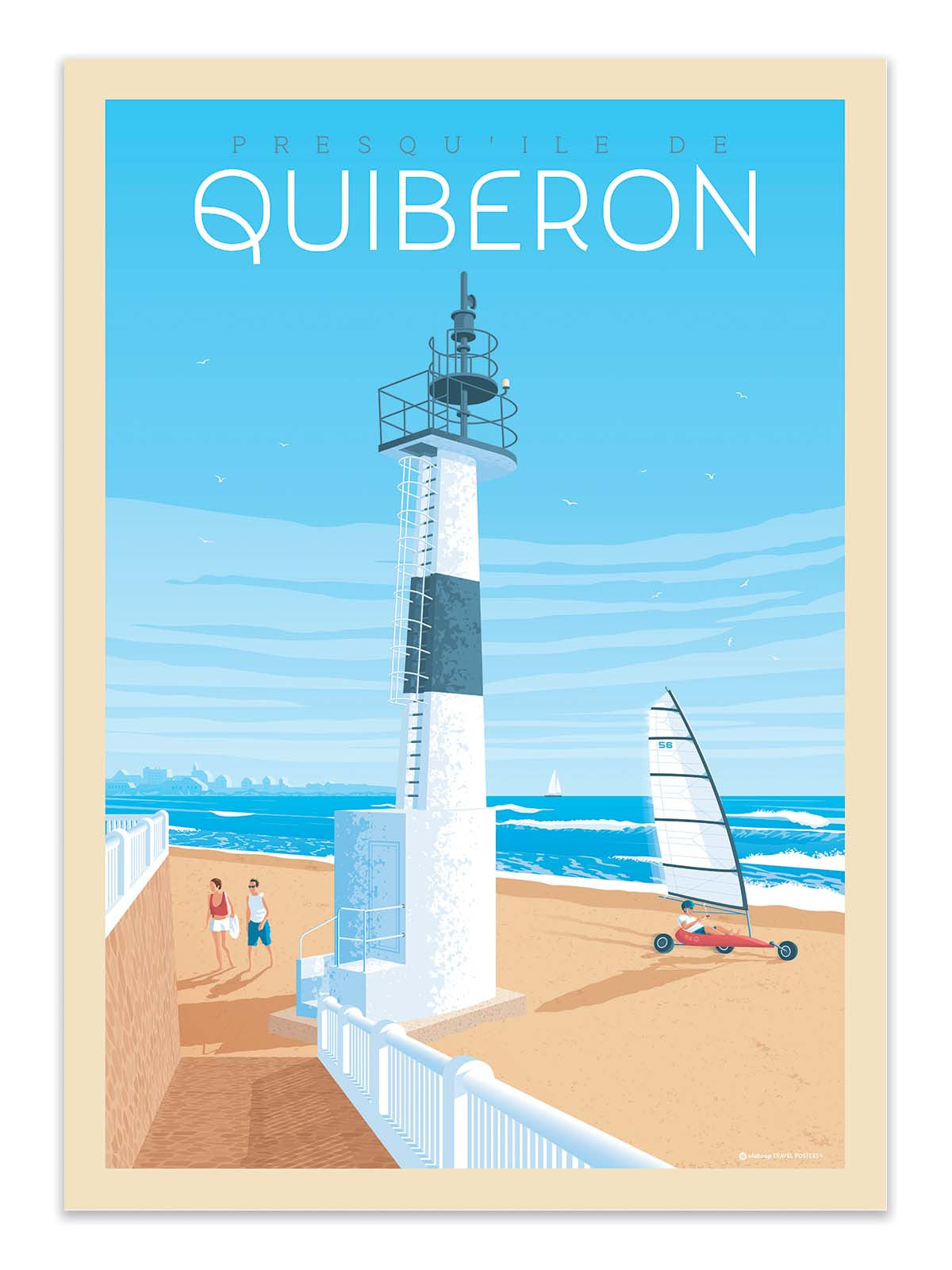 Art Poster - Quiberon Bretagne - Olahoop Travel Posters