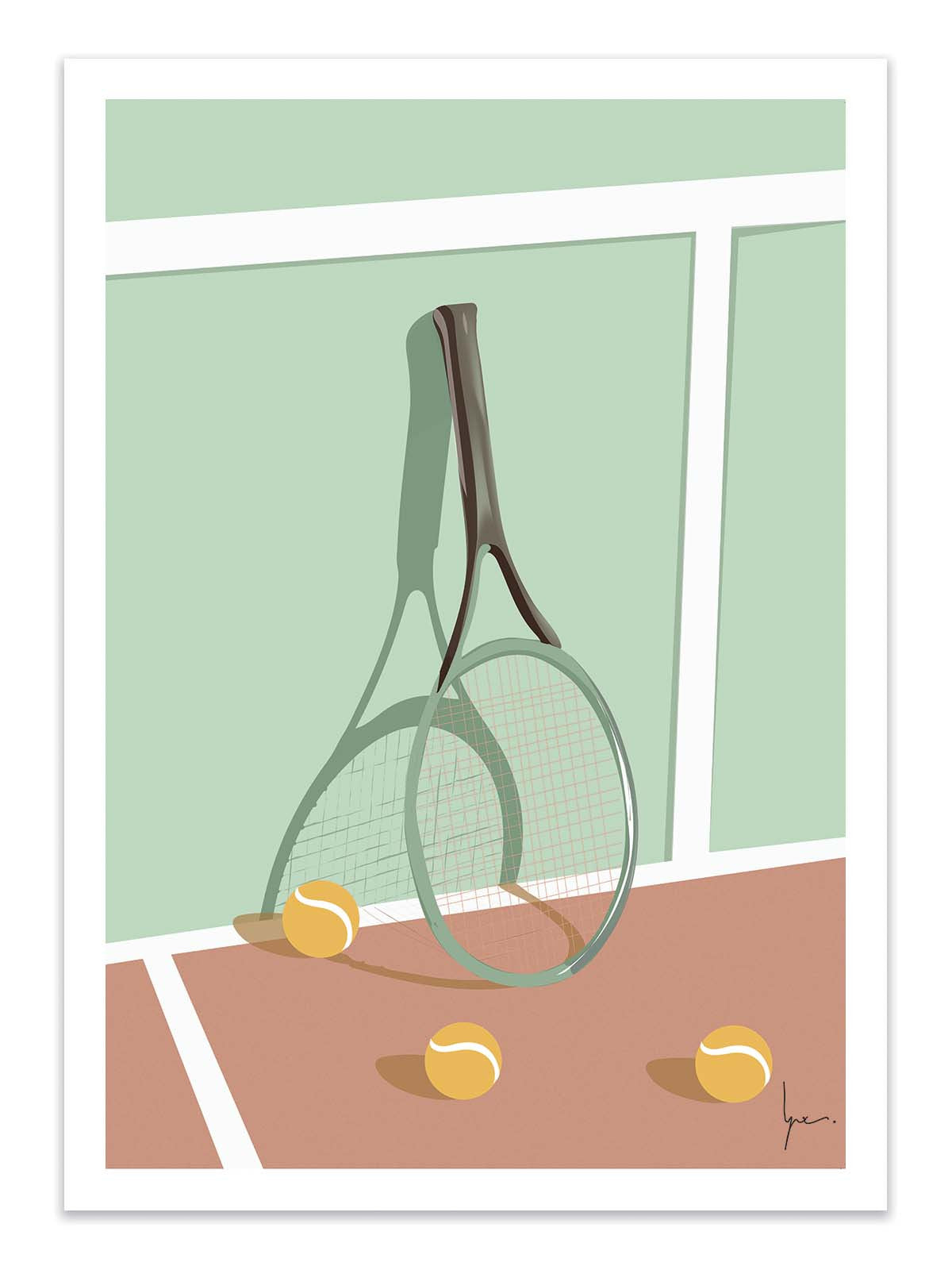 Art Print  - Raquette verte - LPX Illustration