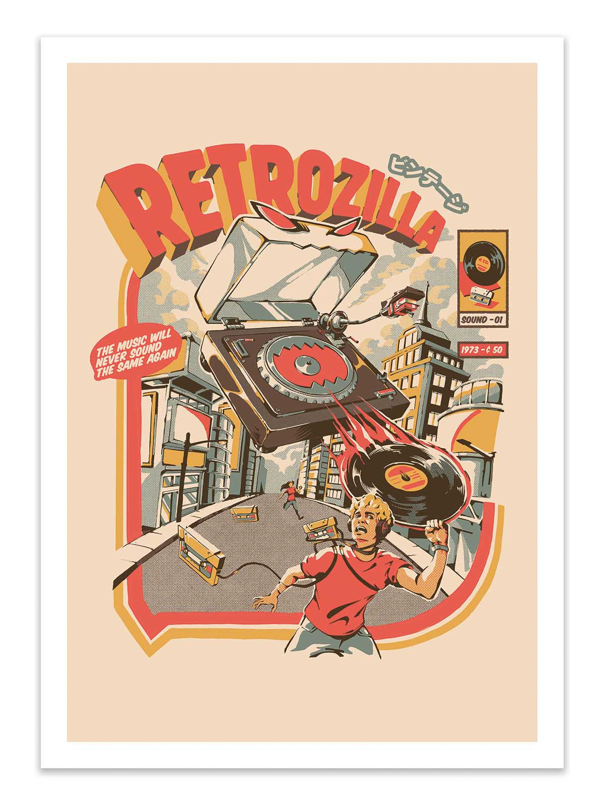 Art Poster - Retro Soundzilla - Ilustrata