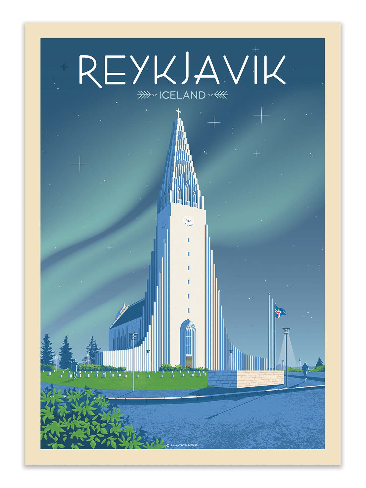 Art Poster - Iceland - Olahoop Travel Posters