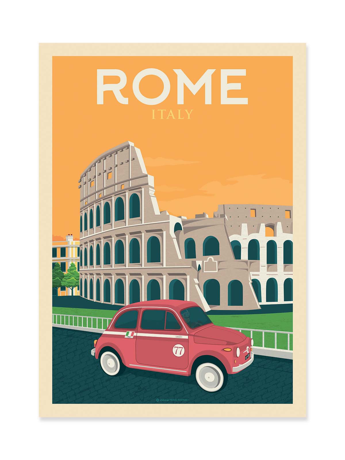 Art Poster - Rome - Olahoop Travel Posters
