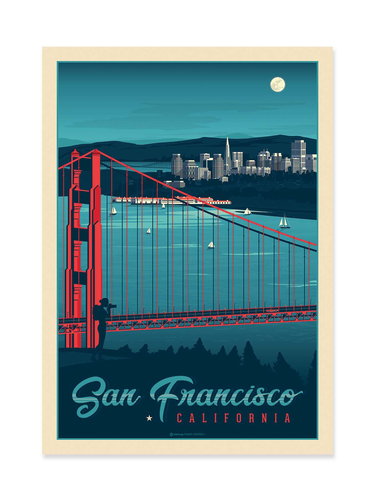 Art Poster - San Francisco - Olahoop Travel Posters