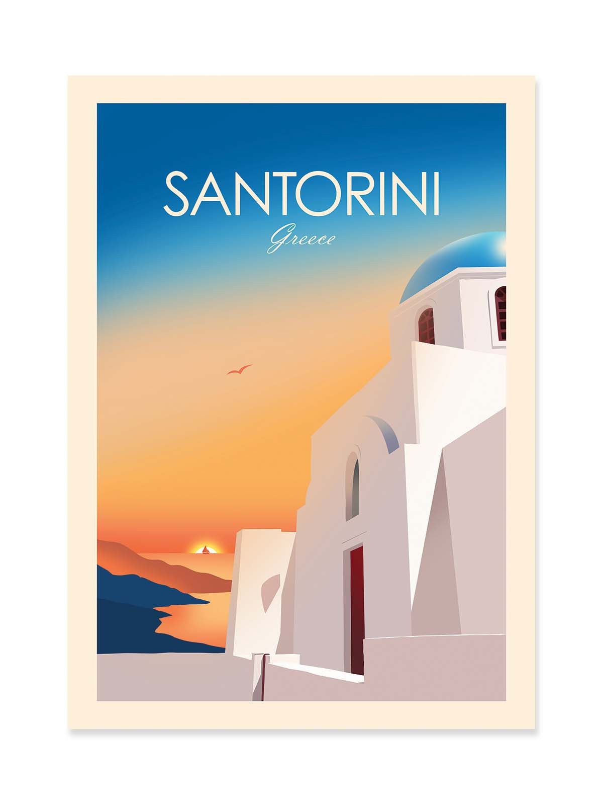 Art Poster - Santorini Greece - Studio Inception