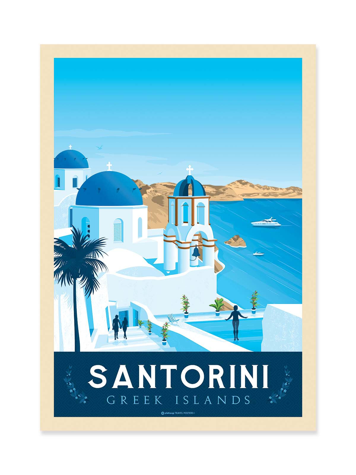 Art Poster - Santorini - Olahoop Travel Posters