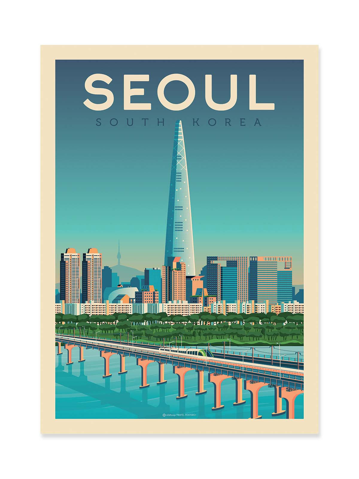 Art Poster - Seoul - Olahoop Travel Posters