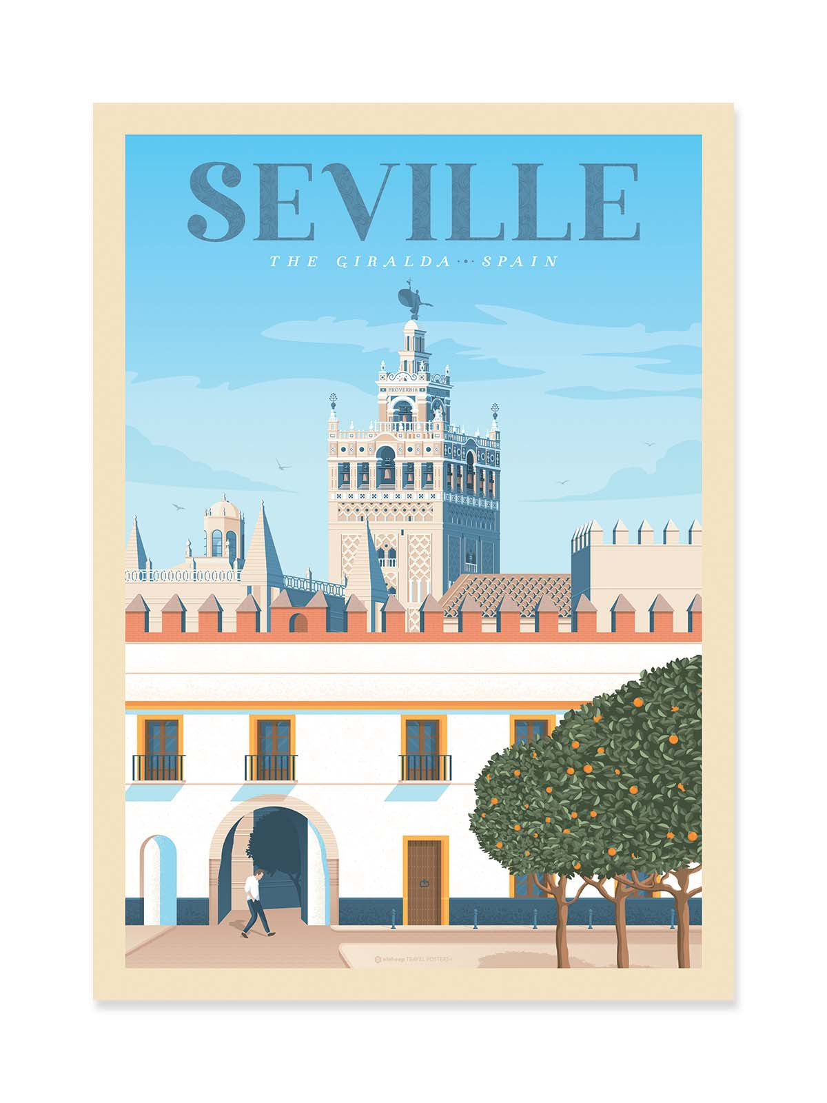 Art Poster - Seville - Olahoop Travel Posters