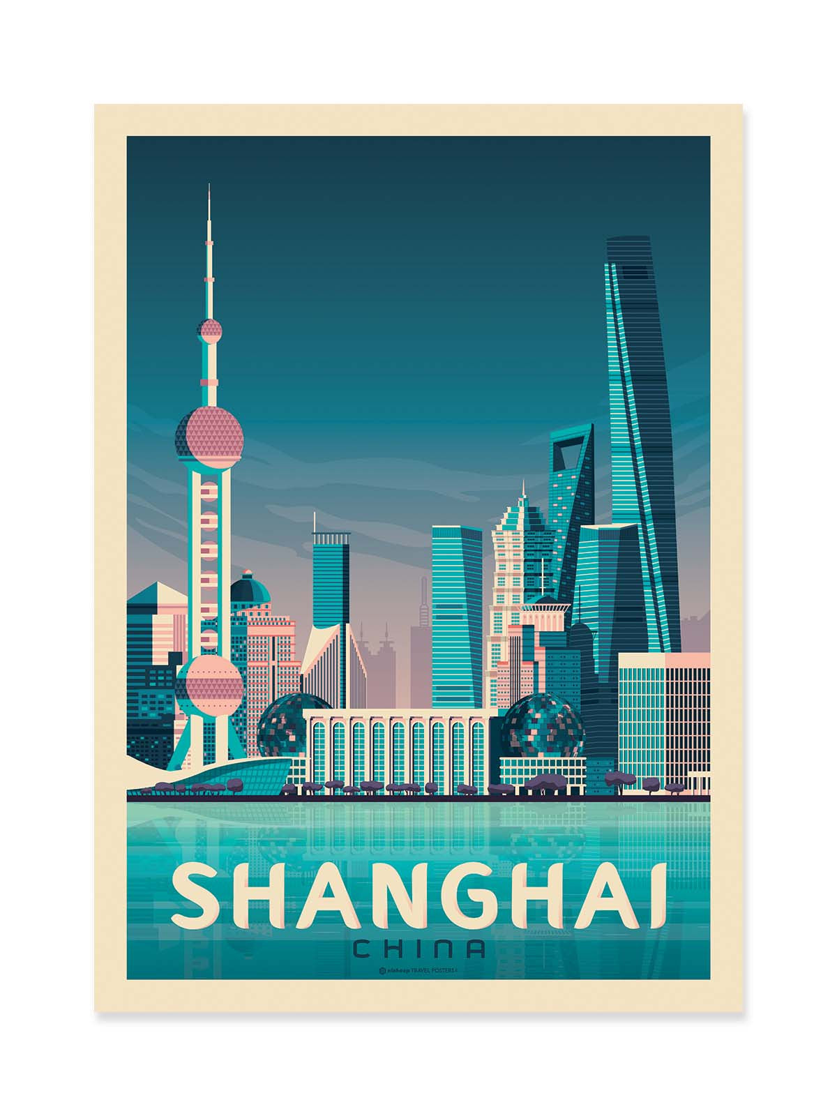 Art Poster - Shanghai - Olahoop Travel Posters