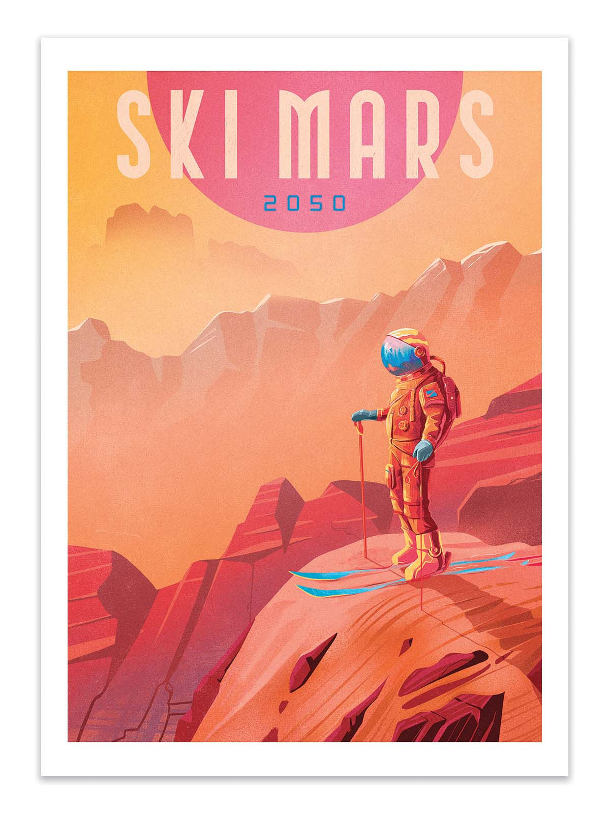 Affiche - Ski Mars - Mark Harrison