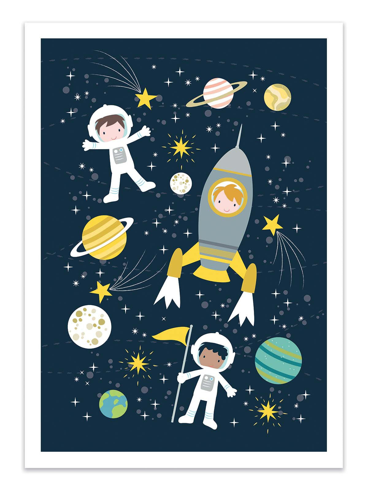 Art Poster  - Space boy - Klara Hawkins