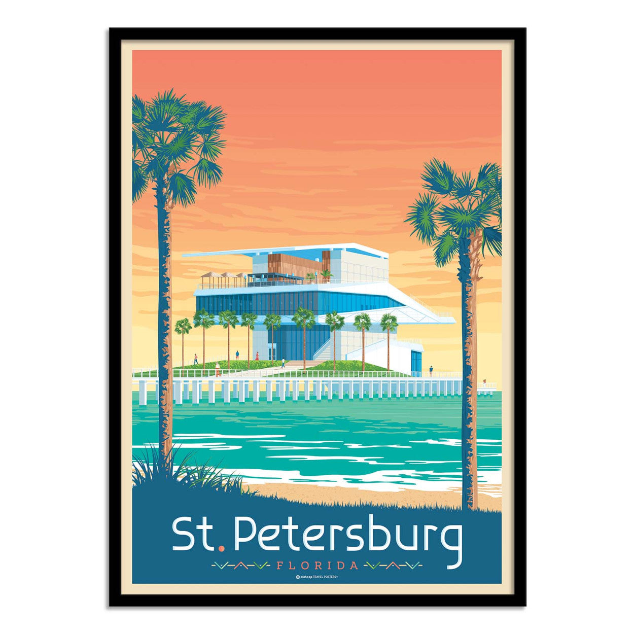 Art Poster - St Petersburg Florida - Olahoop Travel Posters