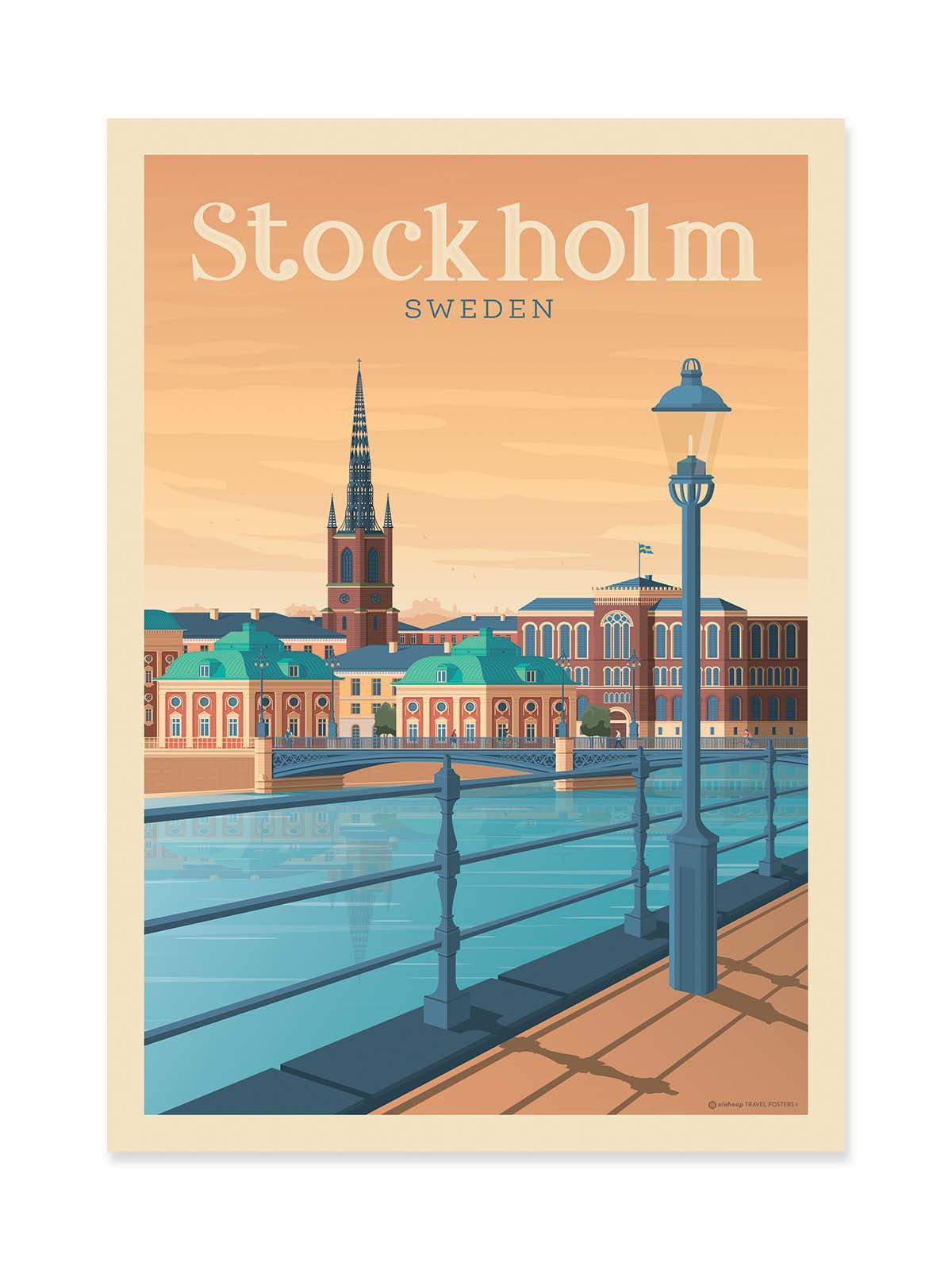 Art Poster - Stockholm - Olahoop Travel Posters
