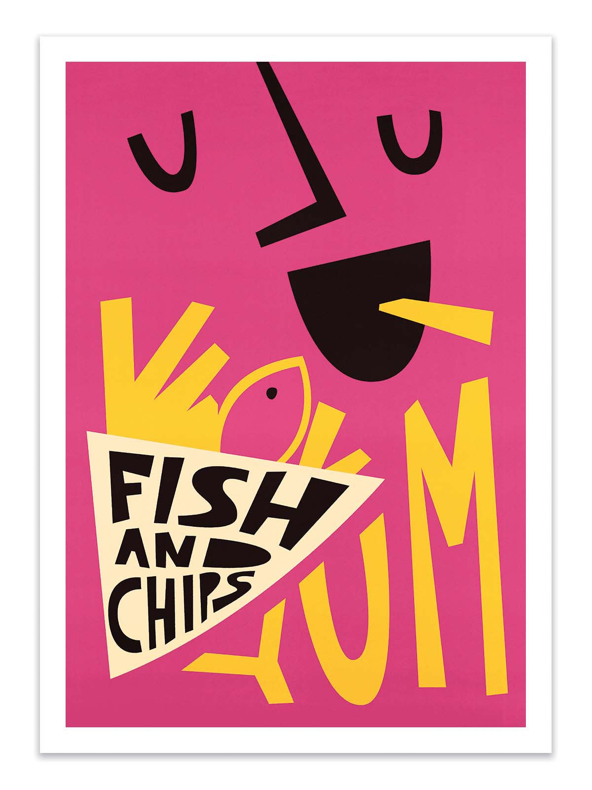 Art Poster - Fish and chips - Fox and Velvet