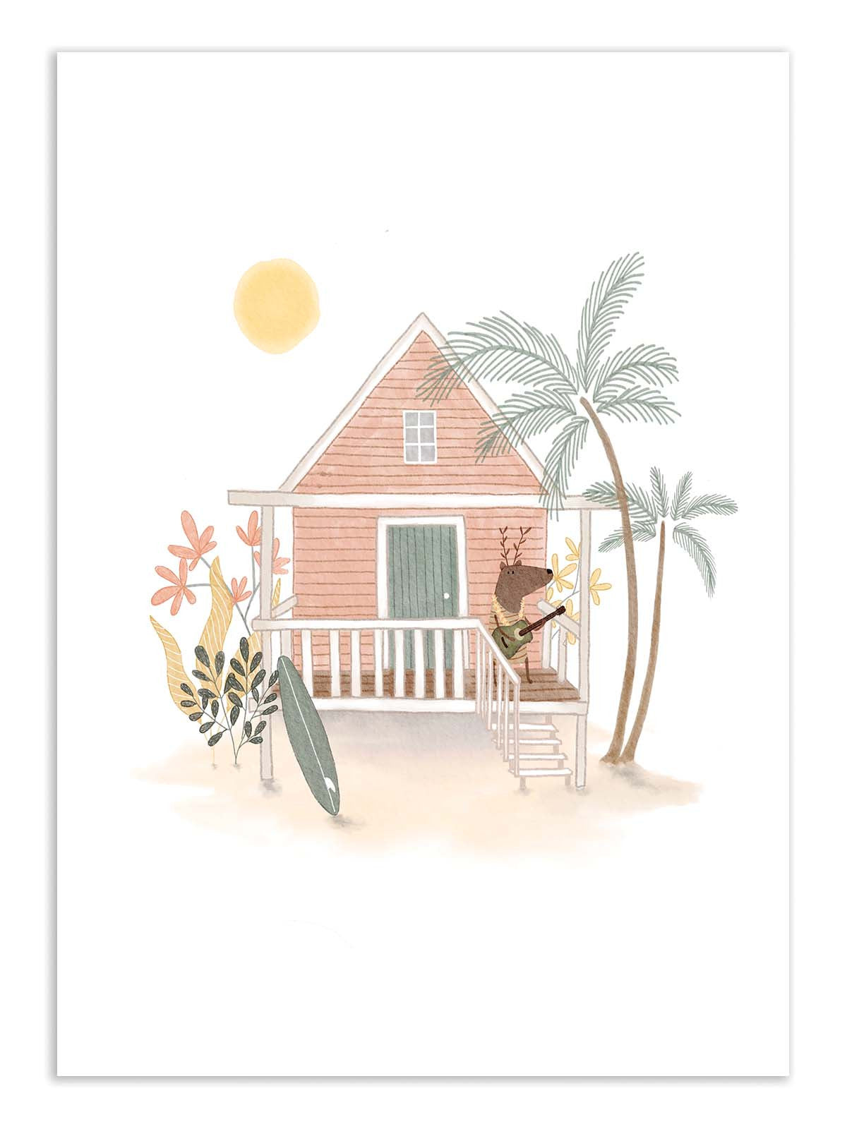 Art Print - Surf Hut girl - Urchin Bay