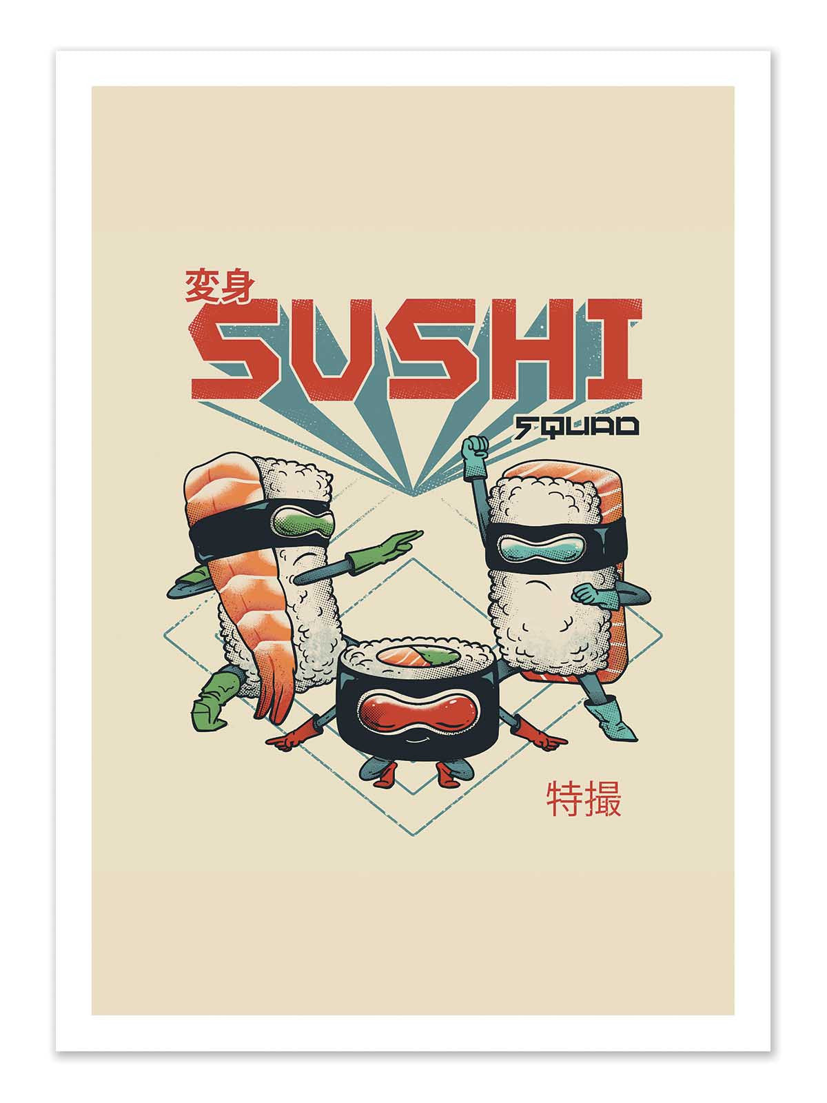 Art Poster - Sushi Squad - Vincent Trinidad