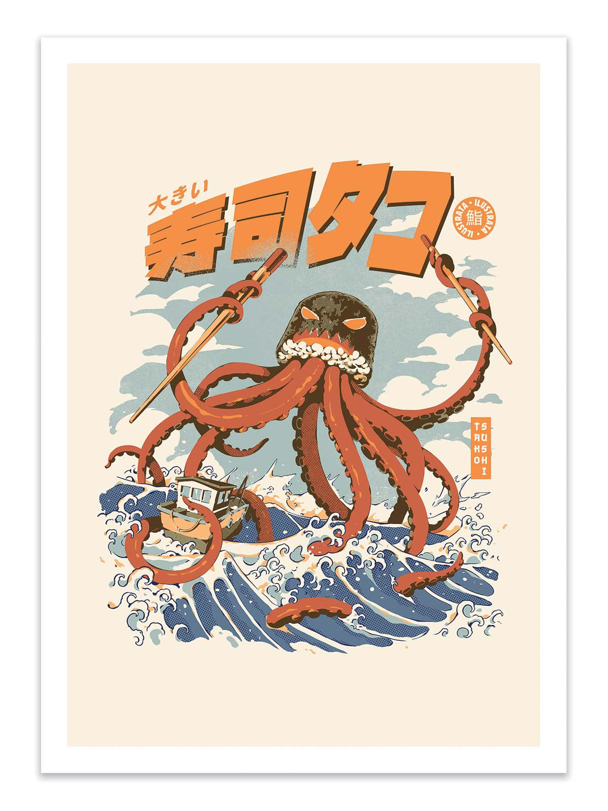 Affiche - Tako sushi - Ilustrata
