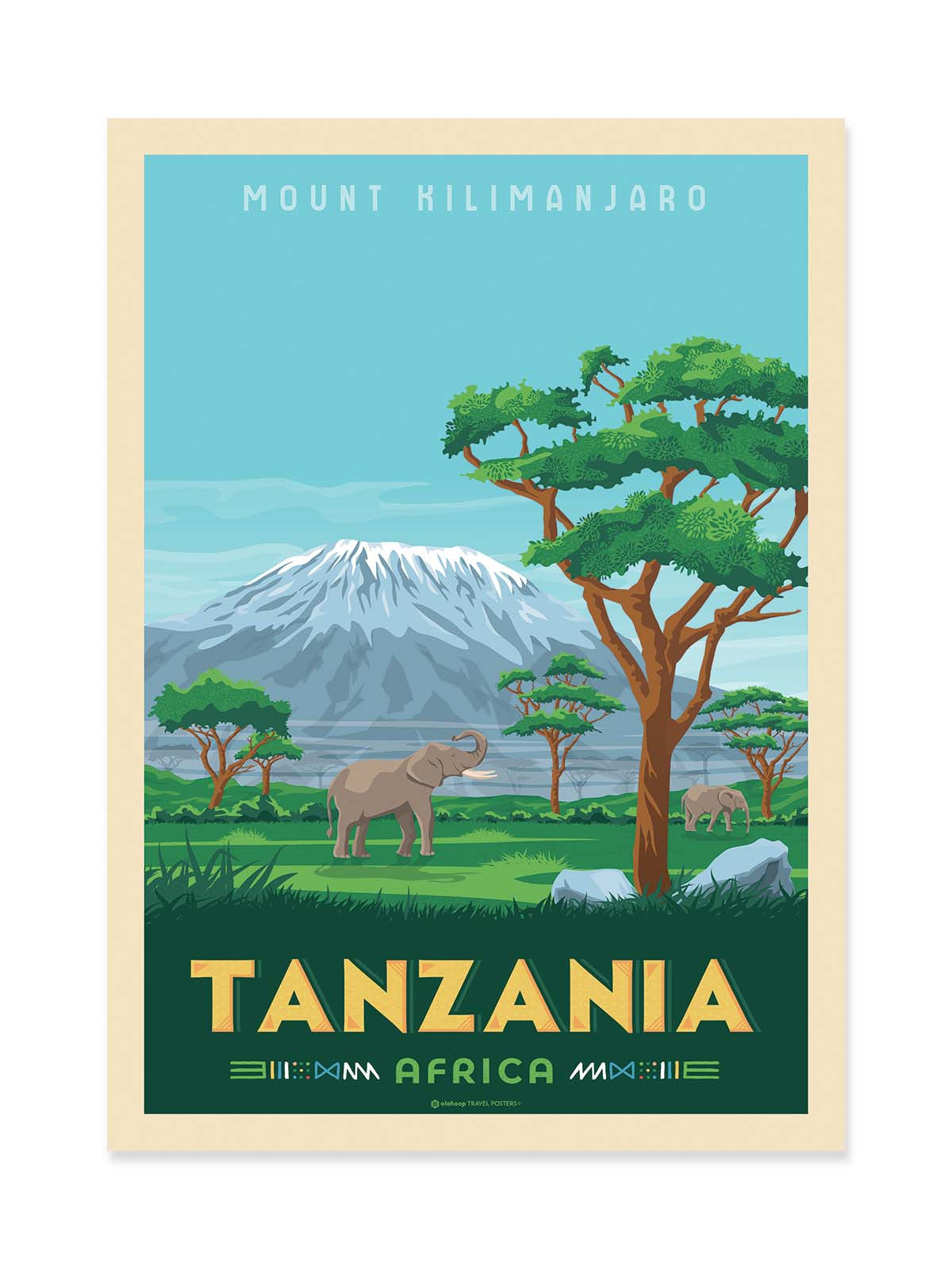 Art Poster - Tanzania - Olahoop Travel Posters