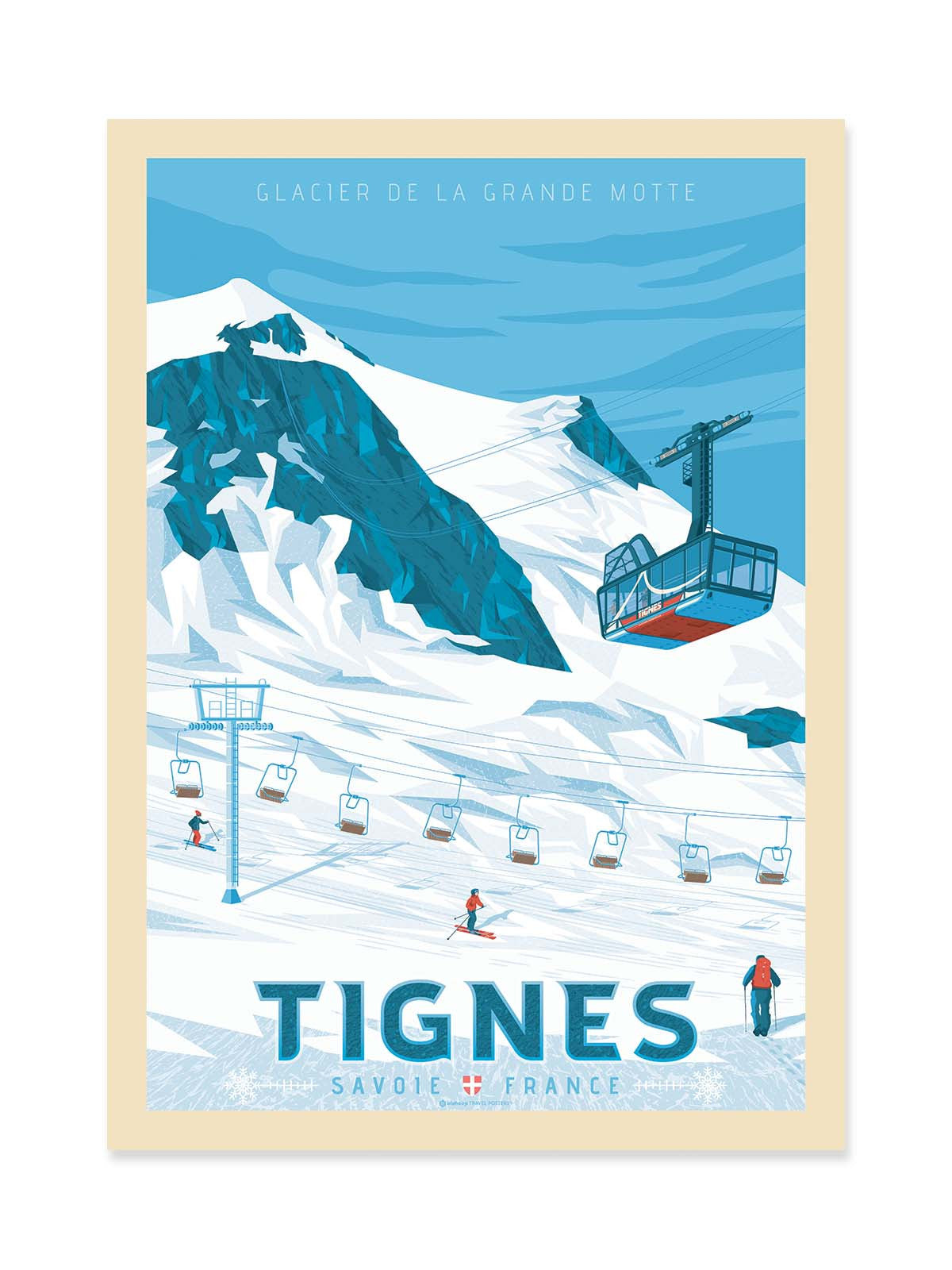 Art Poster - Tignes - Olahoop Travel Posters