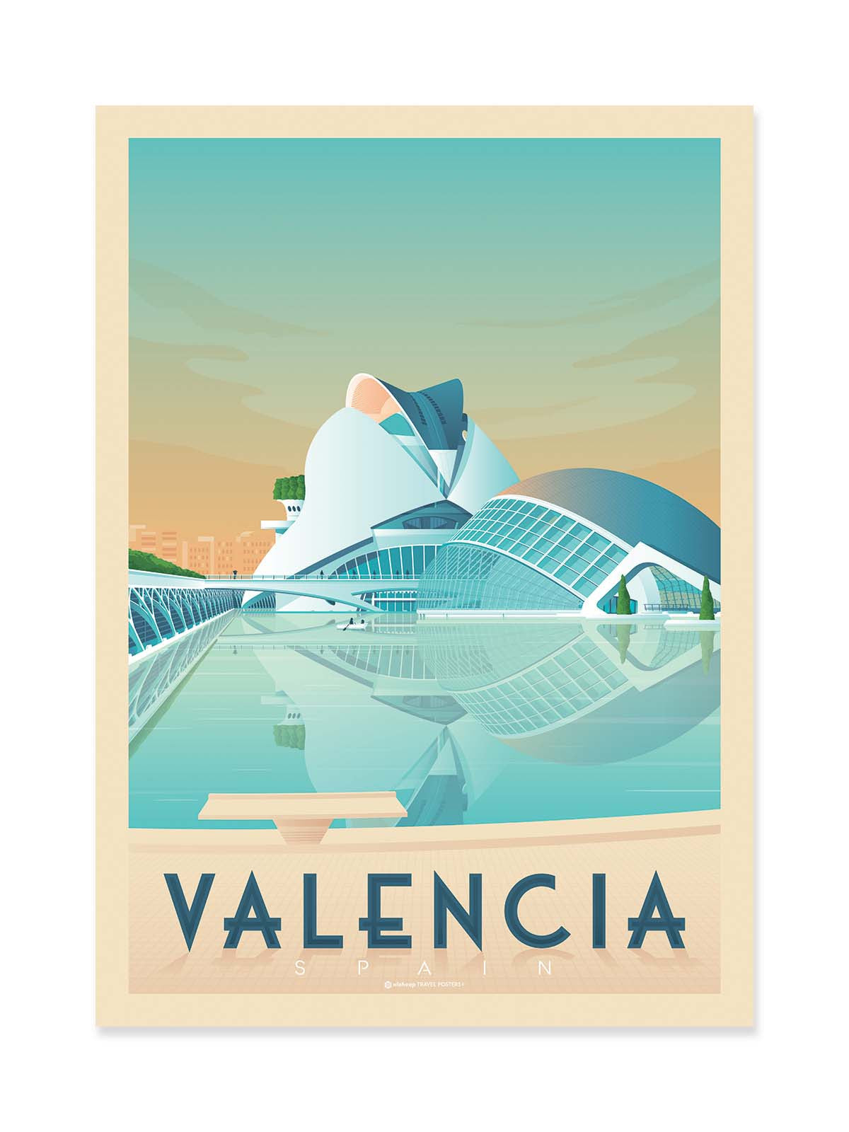 Art Poster - Valencia - Olahoop Travel Posters