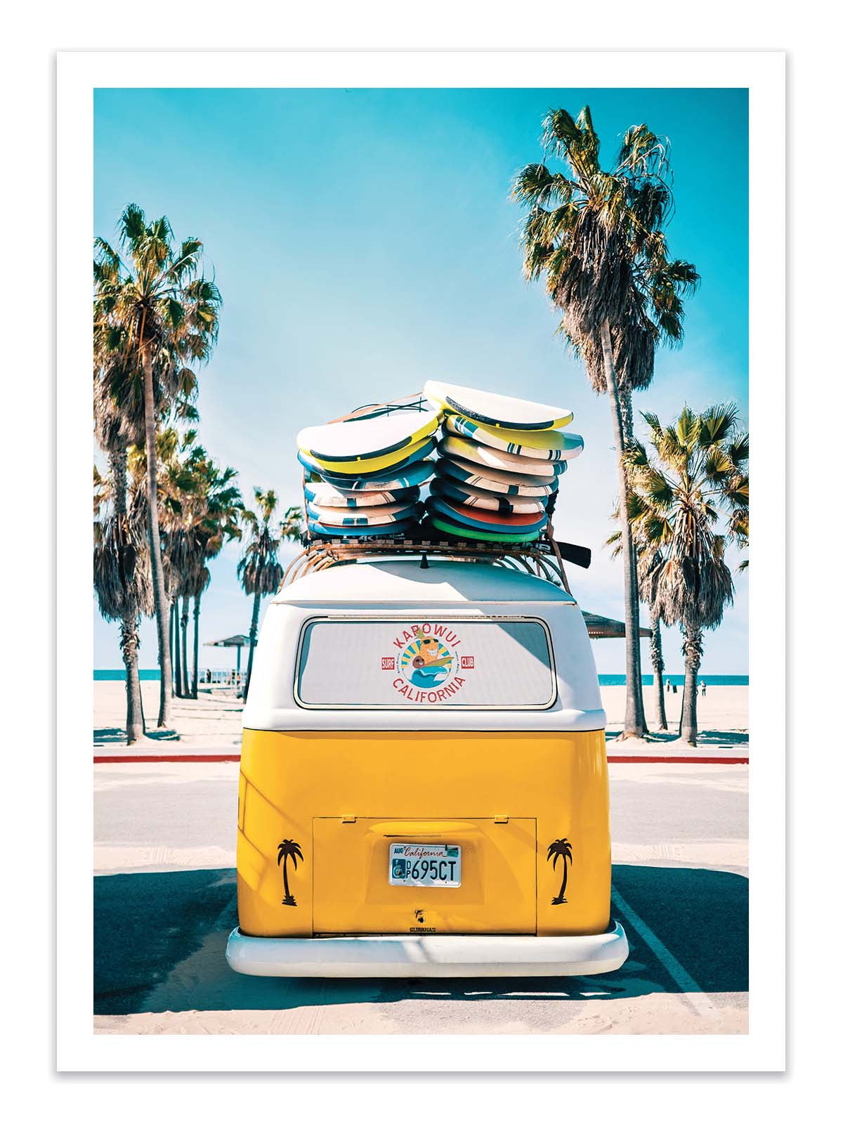 Art Poster - Van life in yellow - Gal Design