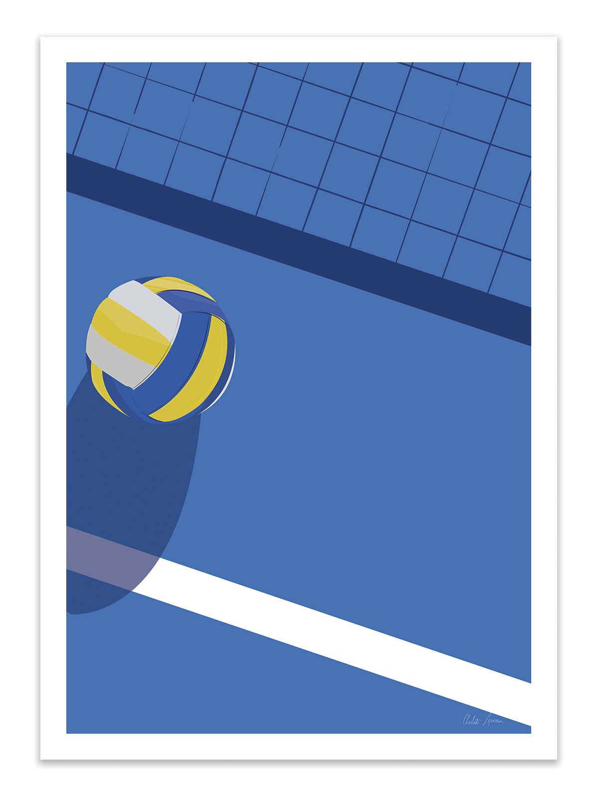 Art Poster  - Volley Ball - LPX Illustration