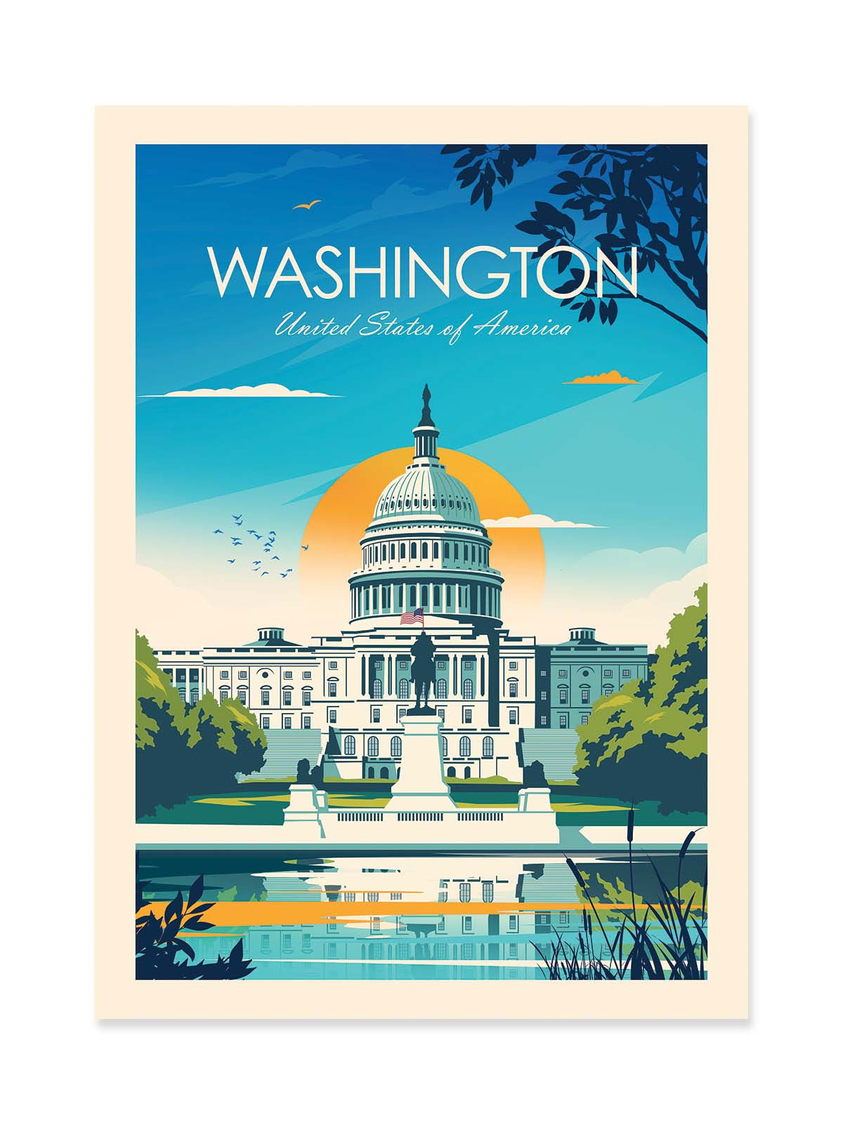 Art Poster - Washington - Studio Inception