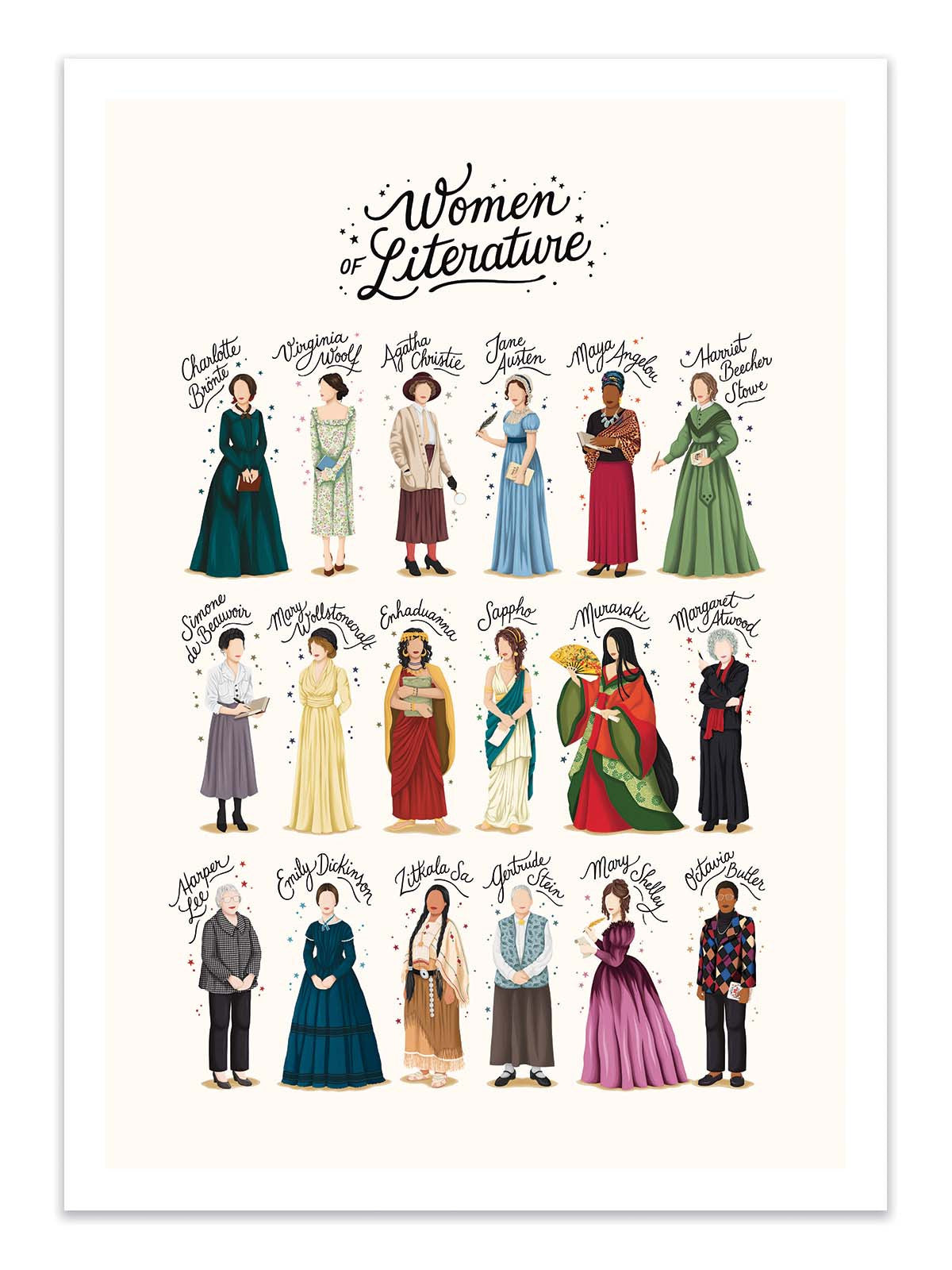 Art Poster - Women of Literature - Nour Tohme