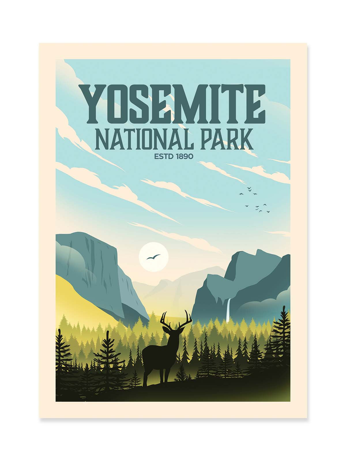 Art Poster - Yosemite National Park - Studio Inception
