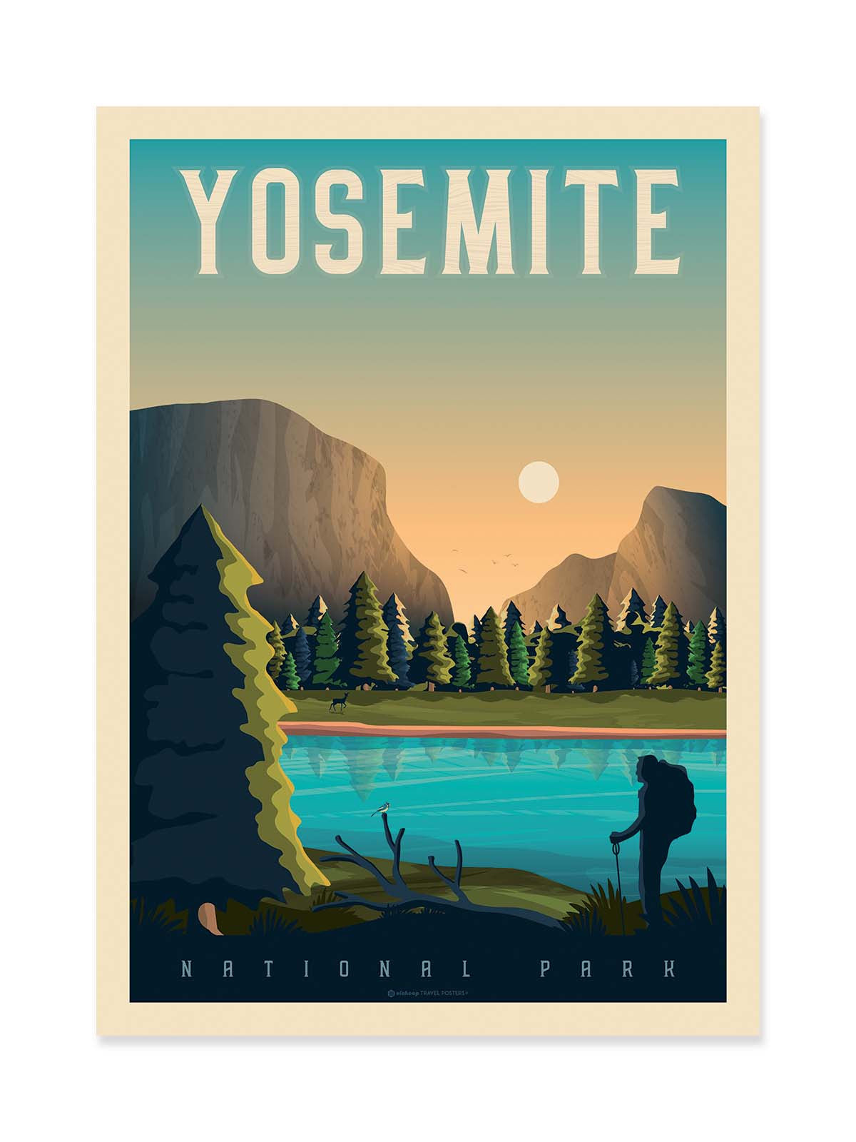 Art Poster - Yosemite - Olahoop Travel Posters