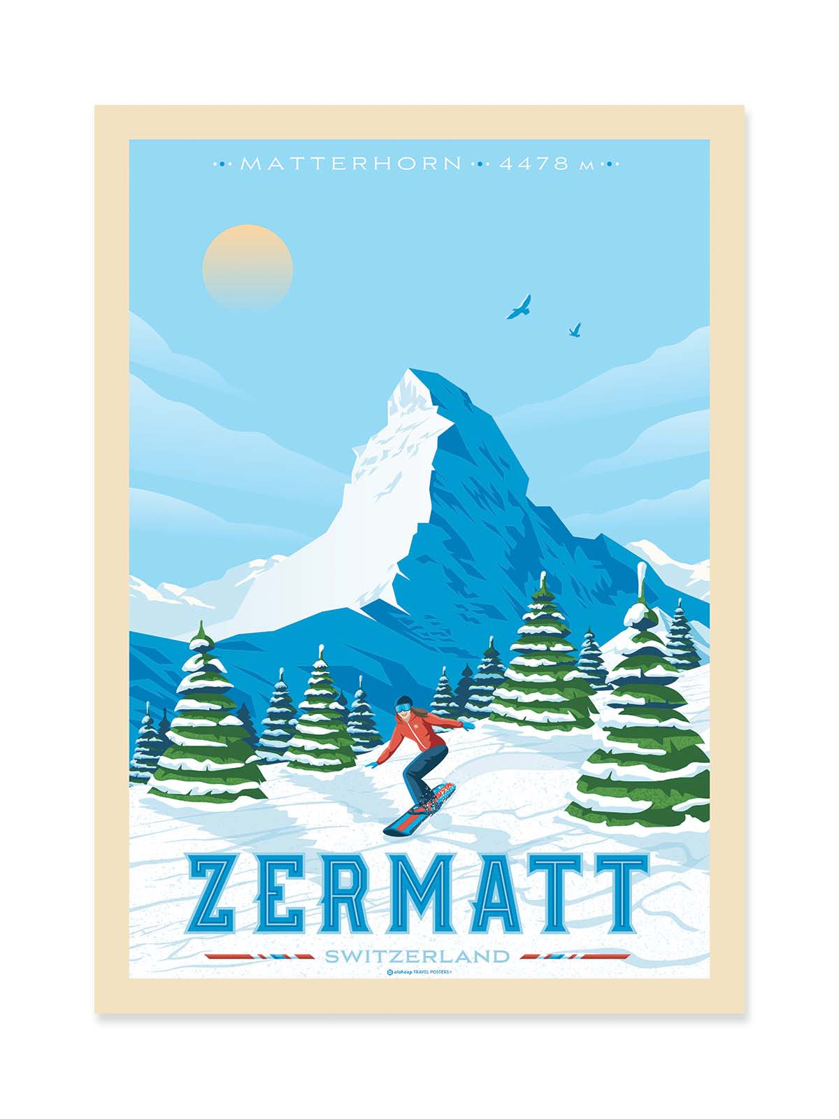 Art Poster - Zermatt - Olahoop Travel Posters