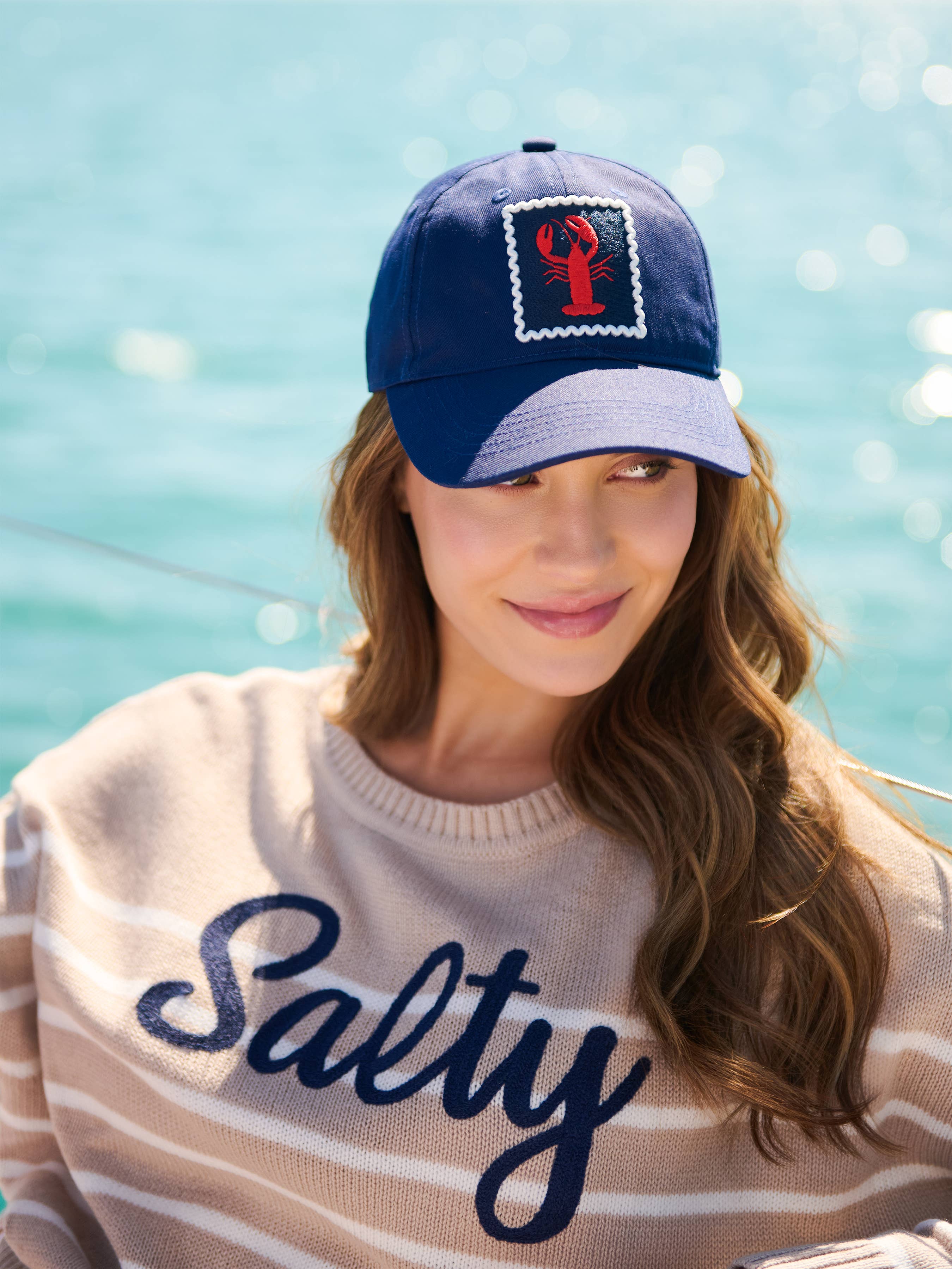 LOBSTER BALL CAP,NAVY