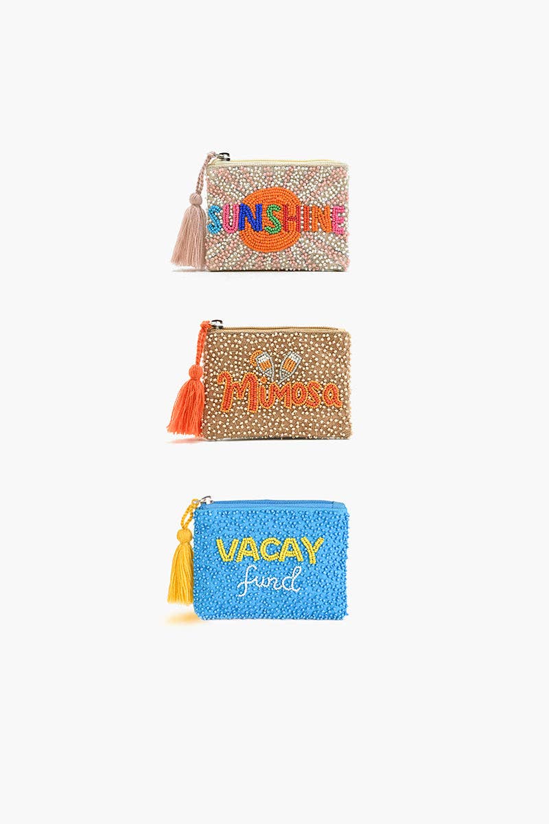 Set of 3 Sunshine, Mimosa, and Vacay Fund