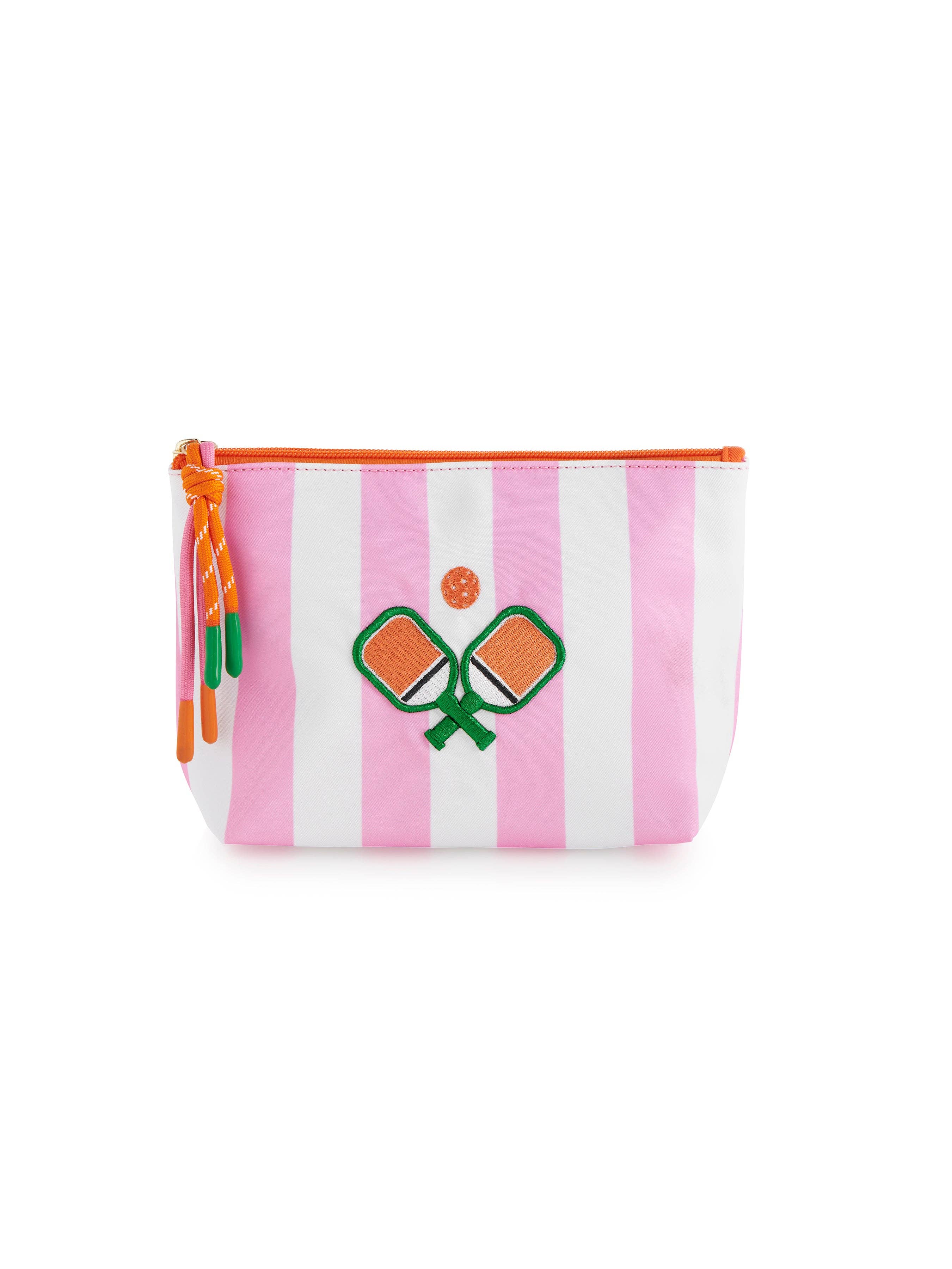 STRIPE PADDLES MEDIUM ZIP POUCH, MULTI