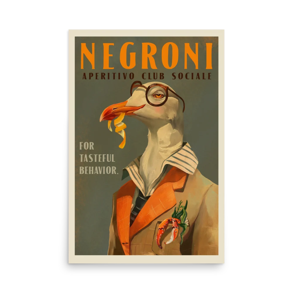 Negroni Cocktail Print