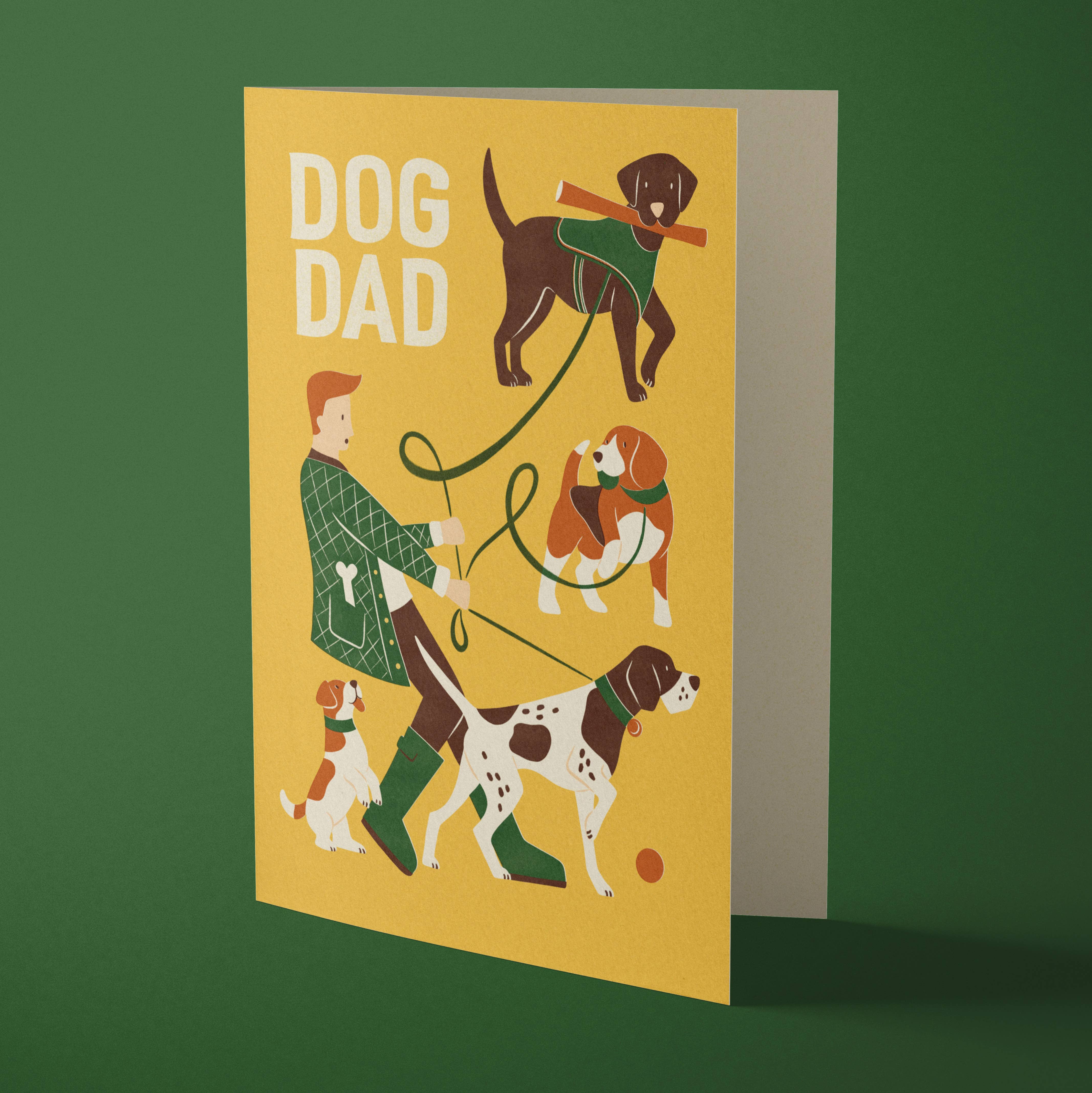 Dog Dad |  Fun Dog Walking Greeting Card