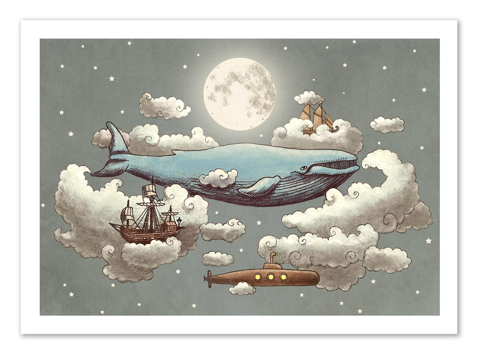 Art Poster - Ocean meets sky - Terry Fan