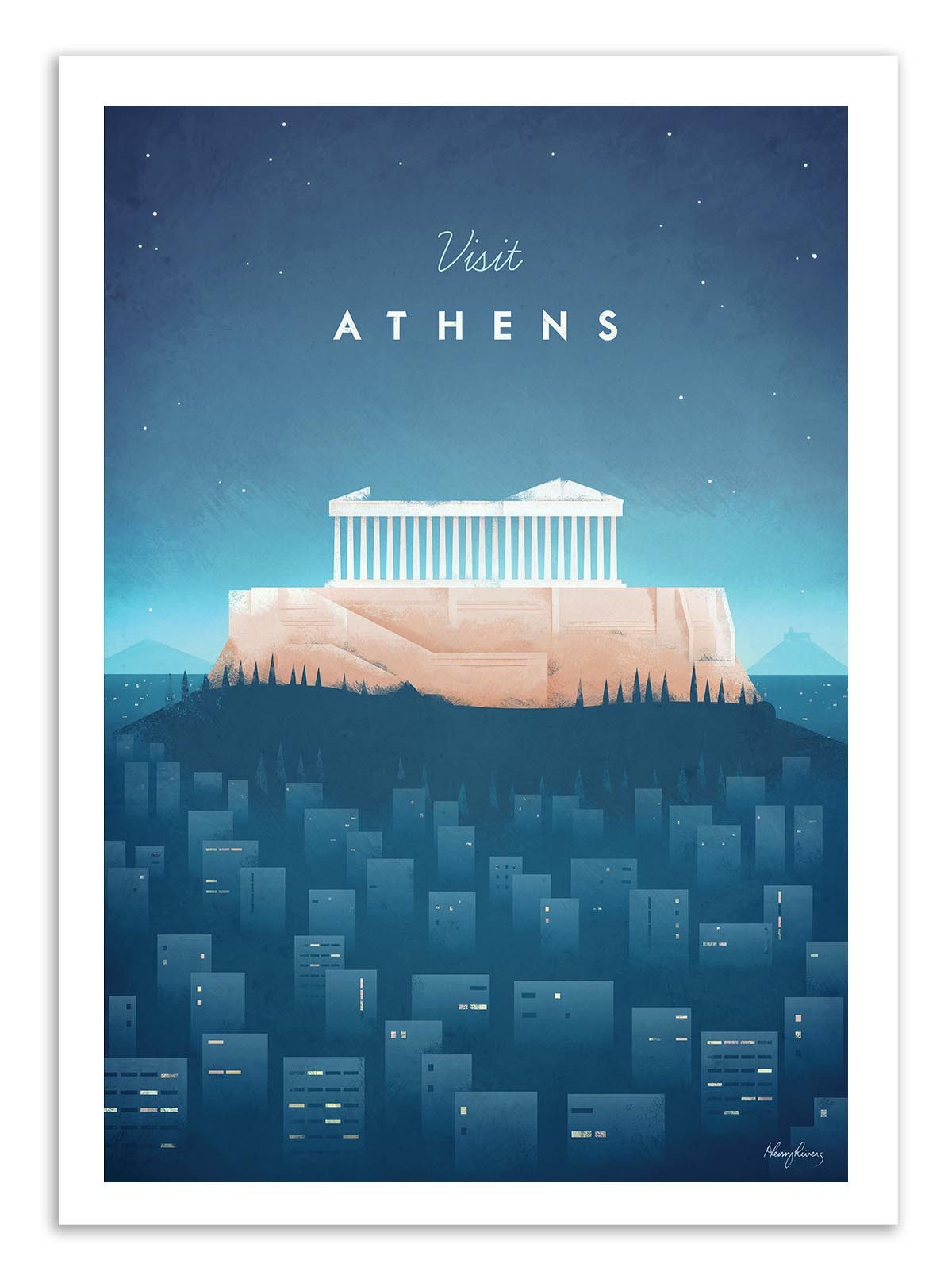 Art Poster - Visit Athens - Henry Rivers