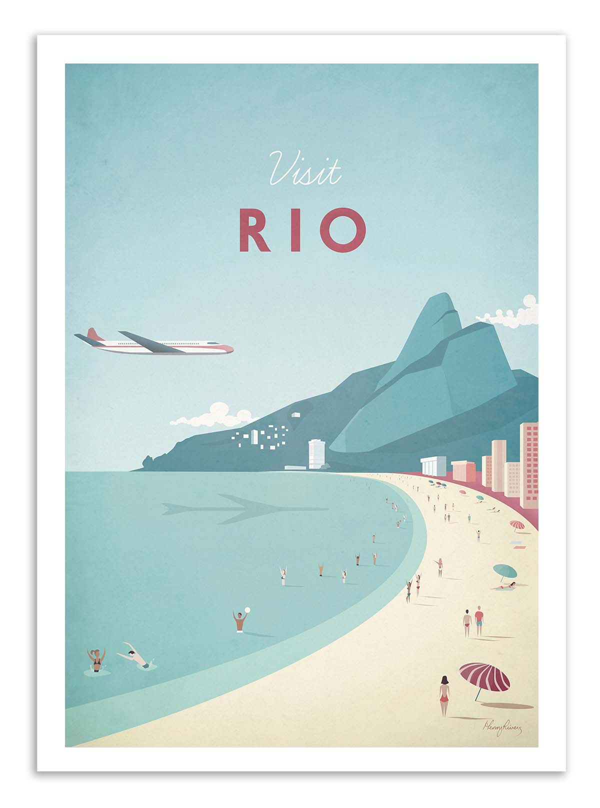Art Poster - Visit Rio - Henry Rivers